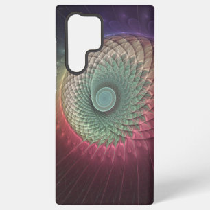 Coque Samsung Galaxy Escargot Abstrait coloré Art moderne fractal