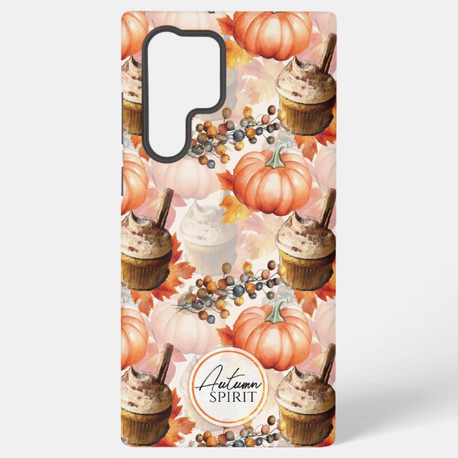 Coque Samsung Galaxy Esprit d'automne Motif d'aquarelle douillet (Verso)