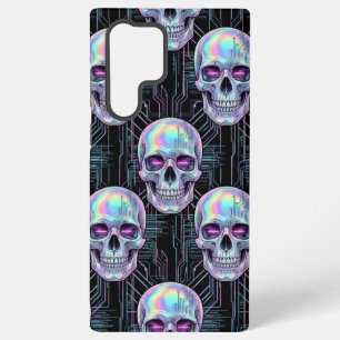 Coque Samsung Galaxy Étui de téléphone à motif de circuit crânien cyber