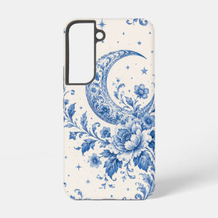Coque Samsung Galaxy Étui de téléphone à motif floral croissant de lune