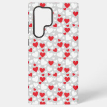 Étui de téléphone coeurs de la Saint-Valentin roug