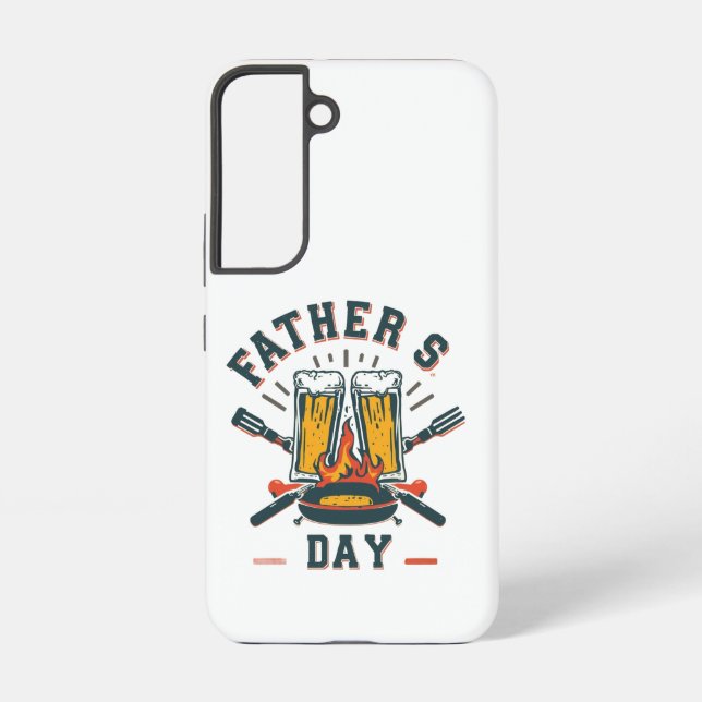 Coque Samsung Galaxy Étui de téléphone drôle de la fête des pères bière (Verso)