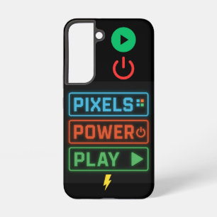 Coque Samsung Galaxy Étui de téléphone enveloppant Pixels Power Play Re