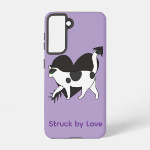 Coque Samsung Galaxy Étui Galaxy Chat Noir & Blanc « Frappé d'Amour »