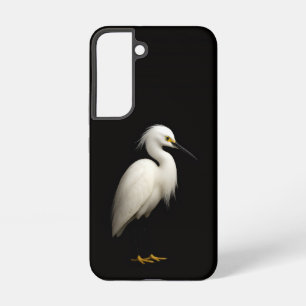 Coque Samsung Galaxy Étui Galaxy S22 Black 4 Luxe, Aigrette neigeuse