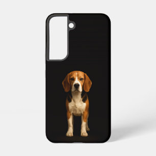 Coque Samsung Galaxy Étui Galaxy S22 Black 4 Luxe, Beagle Gentil