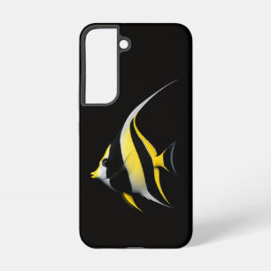 Coque Samsung Galaxy Étui Galaxy S22 Black 4 Luxe, Poisson-ange royal