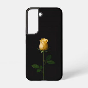 Coque Samsung Galaxy Étui Galaxy S22 Black 4 Luxe, Rose Jaune Ensoleill