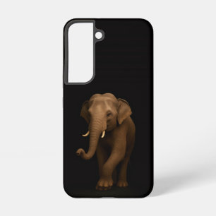 Coque Samsung Galaxy Étui Noir 4 Luxe Galaxy S22, Éléphant d'Inde