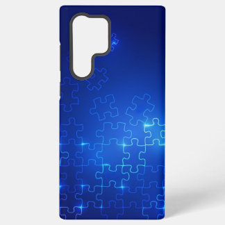 Coque Samsung Galaxy Étui pour téléphone Samsung bleu puzzle de sensibi