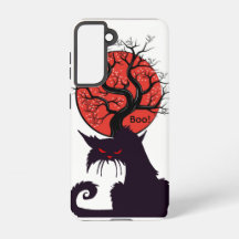 Étui Samsung Galaxy Black Cat Tree – Blanc