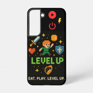 Coque Samsung Galaxy Étui Samsung Level Up Gamer – Style Pixel Rétro