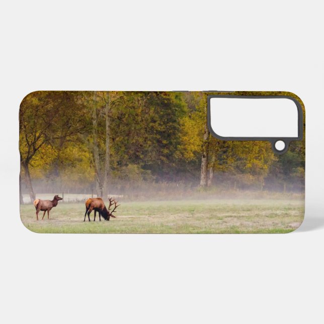 Coque Samsung Galaxy Etui téléphonique Samsung Couple Elk (Verso Horizontal)