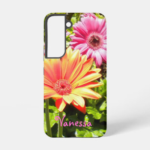 Coque Samsung Galaxy Faisceaux Gerber roses et orange -* personnalisez*