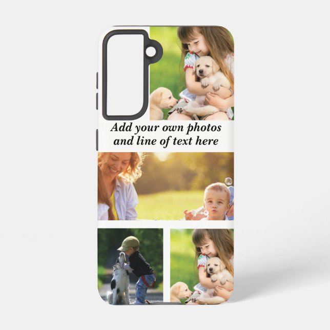 Coque Samsung Galaxy Faites votre propre collage photo et texte (Verso)