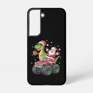 Coque Samsung Galaxy Famille de Noël assortie Santa Truck Dinosaur 