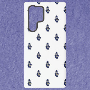Coque Samsung Galaxy Fanfare de tambour de chat bleu marine or motif