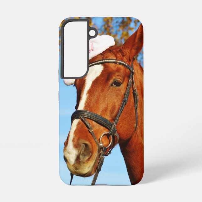 Coque Samsung Galaxy Fantastique Noël du Cheval du Père Noël (Verso)