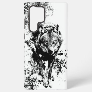Coque Samsung Galaxy Faune Loups Tête de Loup Art Animalier