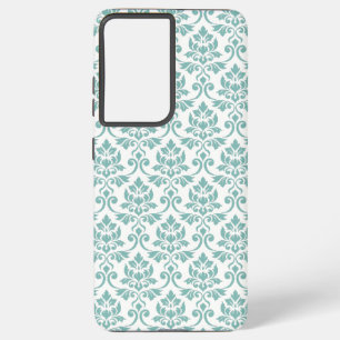 Coque Samsung Galaxy Feuille Damask Motif Turquoise