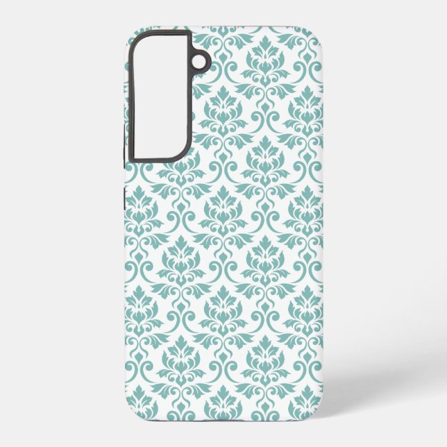 Coque Samsung Galaxy Feuille Damask Teal Pattern (Verso)