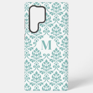 Coque Samsung Galaxy Feuille de Damas motif sarcelle (sur mesure)