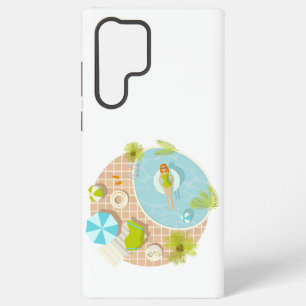 Coque Samsung Galaxy Fille de piscine en bikini plage d'été