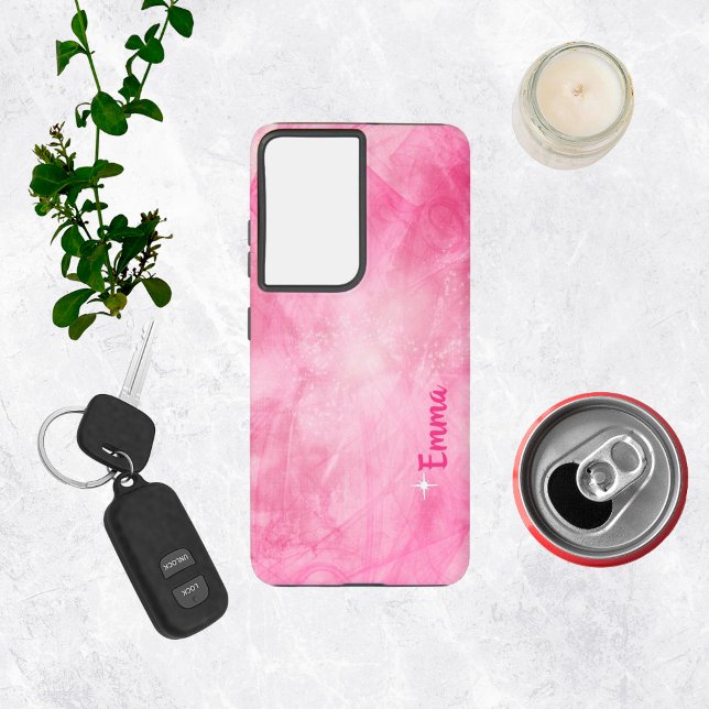 Coque Samsung Galaxy Flèches roses brillantes (Créateur téléchargé)