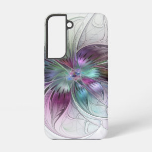 Coque Samsung Galaxy Fleur Abstraite colorée Art moderne floral fractal