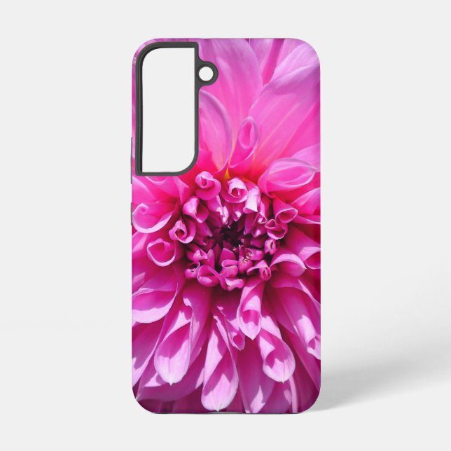 Coque Samsung Galaxy Fleur Dahlia Rose violet (Verso)