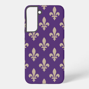 Coque Samsung Galaxy Fleur de Lis Motif, Royal French Creative on Purpl