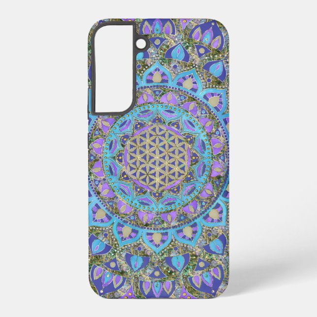 Coque Samsung Galaxy Fleur De Vie - Mandala India Style 2 (Verso)