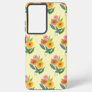 Coque Samsung Galaxy Fleur Fleur sauvage artistique Zinnia