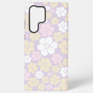 Coque Samsung Galaxy Fleur Motif - Pastel rose, jaune et violet