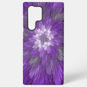 Coque Samsung Galaxy Fleur psychédélique violette Abstraite Fractal Art