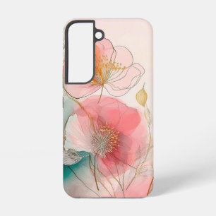 Coque Samsung Galaxy Fleurs à l'aquarelle Élégant Fond