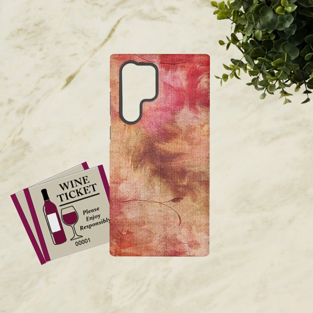 Coque Samsung Galaxy Fleurs aquarelles chaudes (Créateur téléchargé)