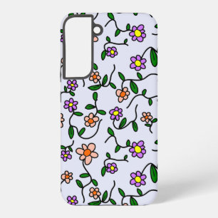 Coque Samsung Galaxy Fleurs Colorées, Motif Floral, Feuillage, Boho