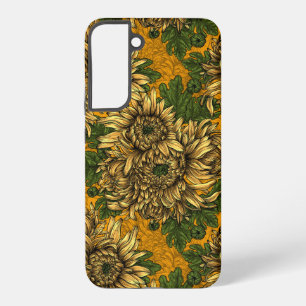 Coque Samsung Galaxy Fleurs de chrysanthème jaune
