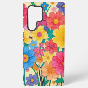 Coque Samsung Galaxy Fleurs lumineuses en couleur complète