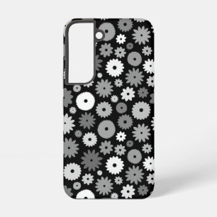 Coque Samsung Galaxy Fleurs monochromes à motif répétitif