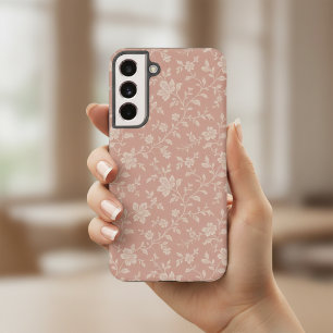 Coque Samsung Galaxy Fleurs roses poussiéreuses vintage élégantes roman