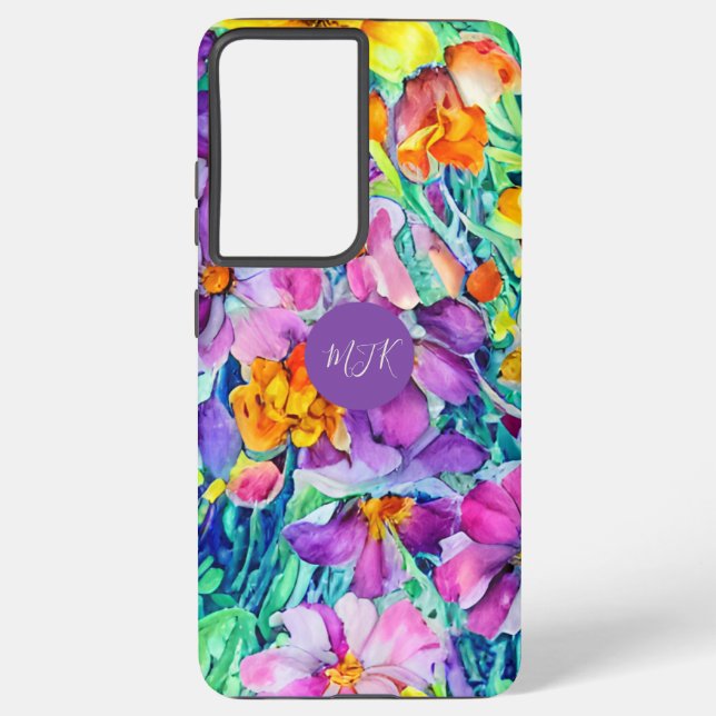 Coque Samsung Galaxy Floral fleur sauvage (Verso)