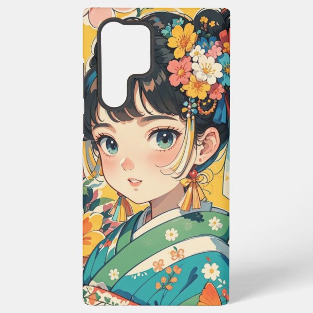 Coque Samsung Galaxy Floral Kimono Elegance (Verso)