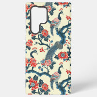 Floral Oriental Peacock style japonais
