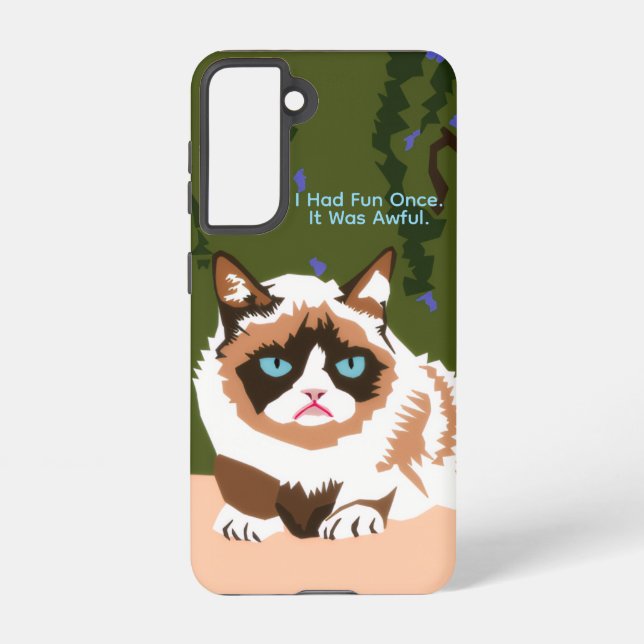 Coque Samsung Galaxy Funny Grumpy Cat Samsung Galaxy Case (Verso)