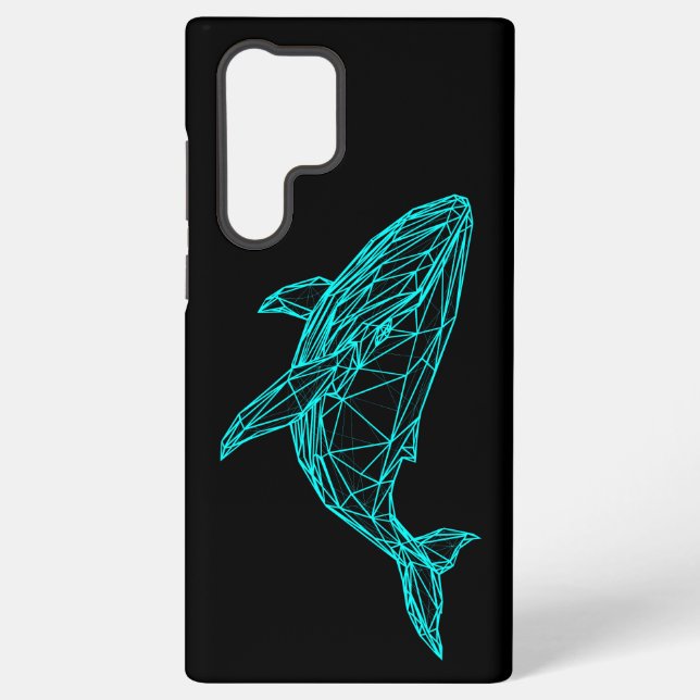 Coque Samsung Galaxy Futuristic Geometric Whale  (Verso)