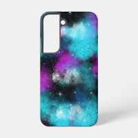 Galaxie violette et bleue