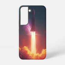 Galaxy Rocket Coque - Gras Design Cosmique