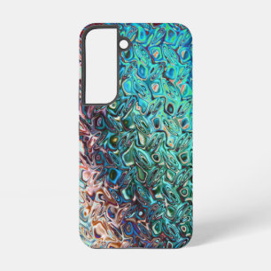 Coque Samsung Galaxy Gel bleu liquide Abstrait